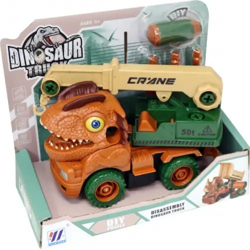 Машинка-конструктор Динозавр-подъемный кран, в ассортименте Машинка-конструктор Динозавр-подъемный кран, в ассортименте