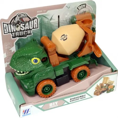 Машинка-конструктор Динозавр-бетономешалка, в ассортименте Машинка-конструктор Динозавр-бетономешалка, в ассортименте