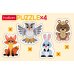 Puzzle. Набор фигурных пазлов, 4 в 1. Лесные звери