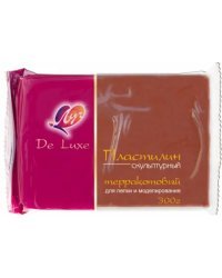Пластилин скульптурный De Luxe, терракотовый, 300 г