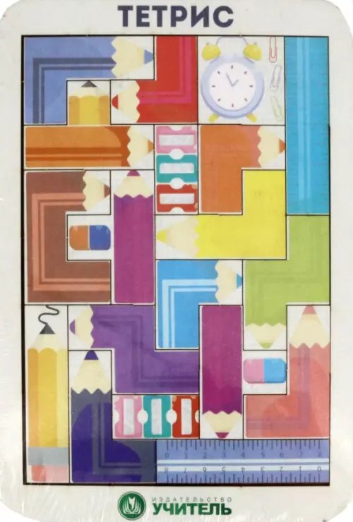 Развивающие игры из дерева Настольная игра Тетрис. Цветные карандаши