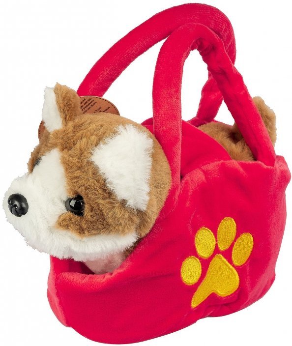 Игровой набор Собака в сумочке, коричнево-белая