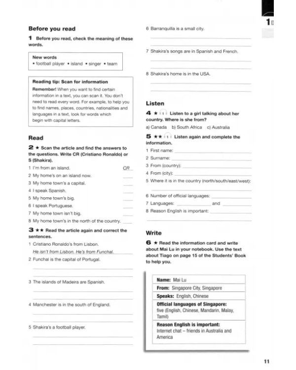 Upbeat. Starter. Language Builder