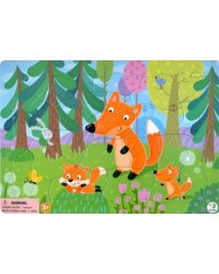 Пазл-21 Лисята, в рамке