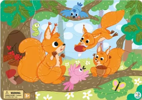 Пазл-21 Белочки, в рамке Пазл-21 Белочки, в рамке