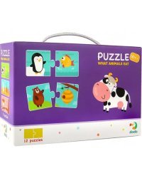 Пазл-парочки Кто что ест, 24 элемента