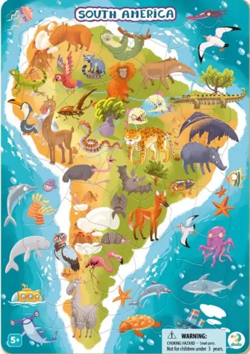 Пазл-53 Южная Америка, в рамке Пазл-53 Южная Америка, в рамке