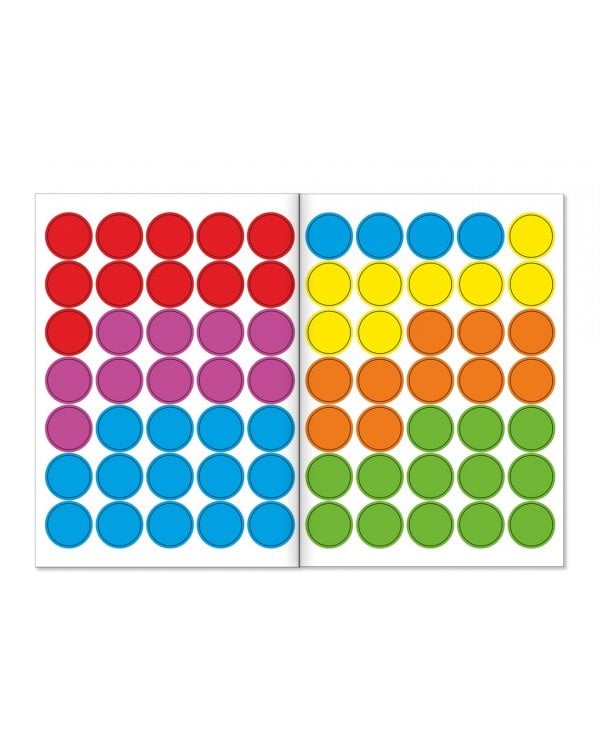 Цвета. Наклейки кружочки. 2+