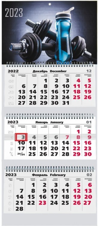 Календарь квартальный на 2023 год Stay healthy 4