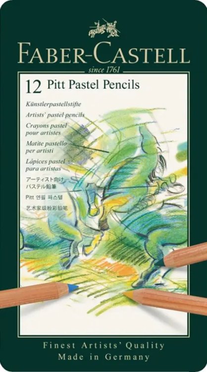 Pitt Карандаши пастельные цветные Pitt Pastel, 12 цветов