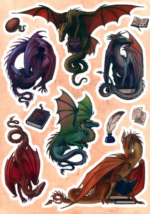 Стикерпаки Стикерпак. Драконы