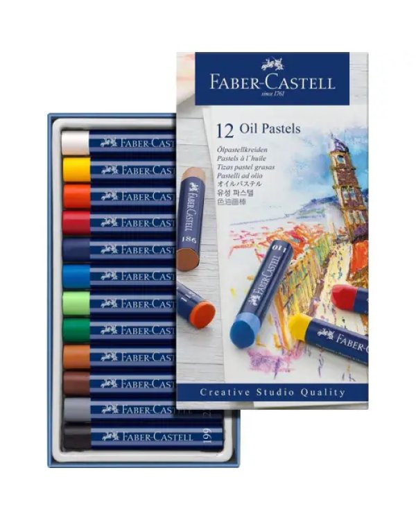 Пастель масляная художественная Oil Pastels, 12 цветов