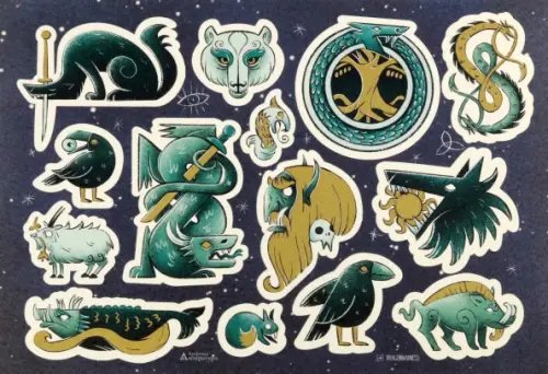 Стикерпаки Стикерпак. Скандинавия с золотом