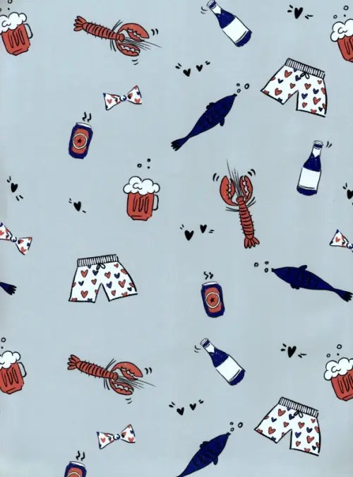 Бумага упаковочная Бумага упаковочная. Men's day. Вобла