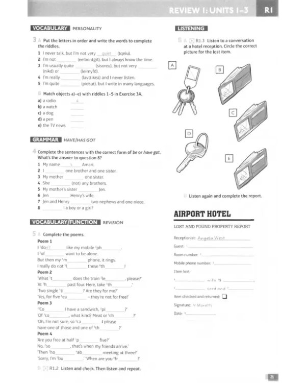 Speakout. Elementary. Workbook with Key