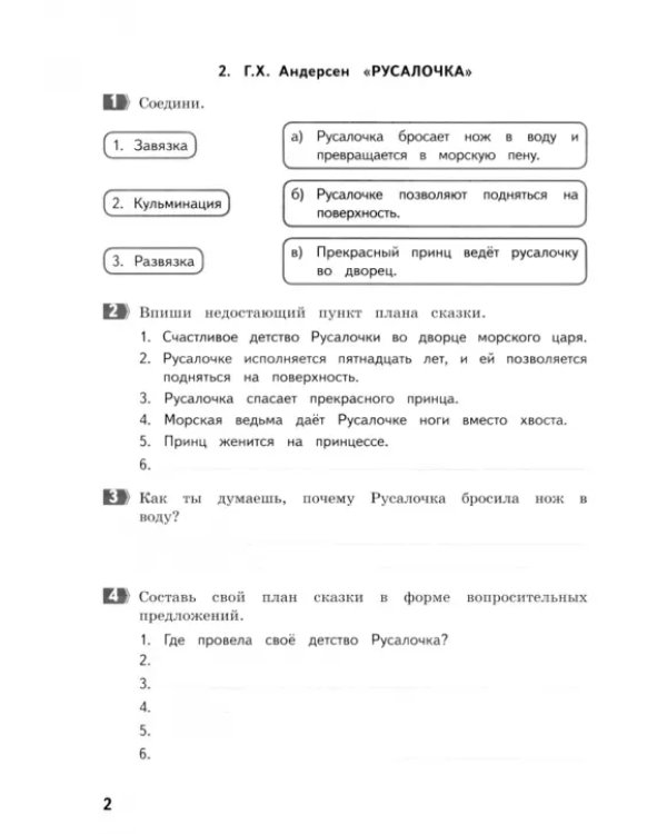 Литературное чтение. 4 класс. Учимся составлять план текста. Задания к произведениям