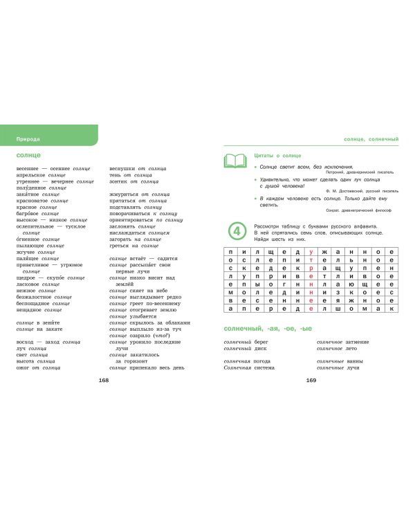 Тематический словарь. Развитие речи. 1-4 классы