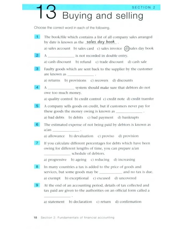Test Your Professional English. Accounting