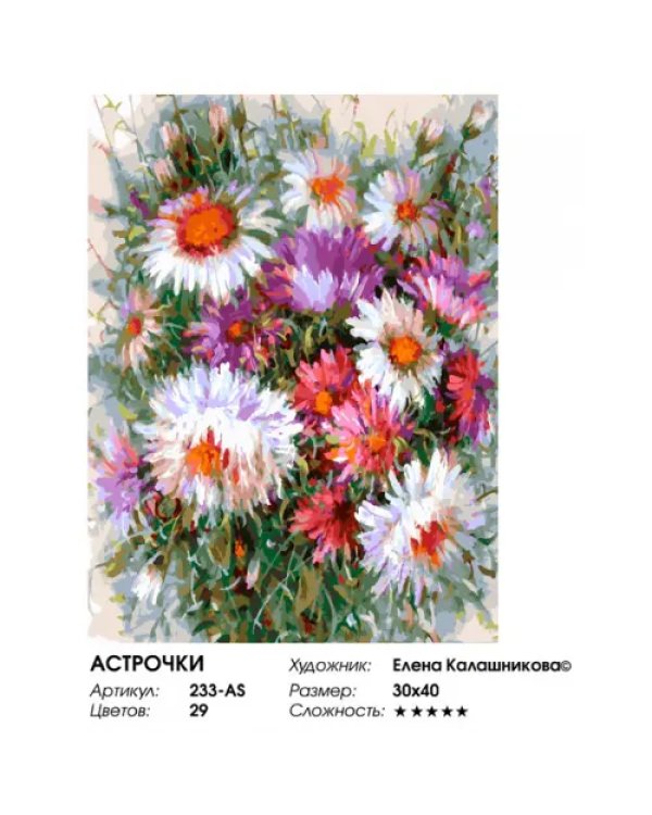 Живопись на холсте. Астрочки