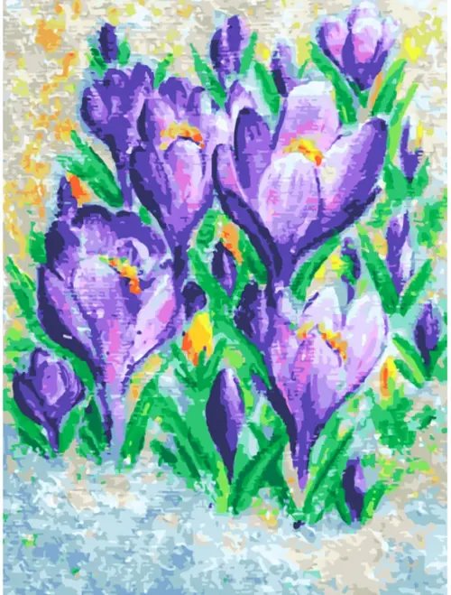 Живопись на холсте. Крокусы Живопись на холсте. Крокусы