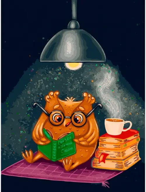 Живопись на холсте. Умная сова