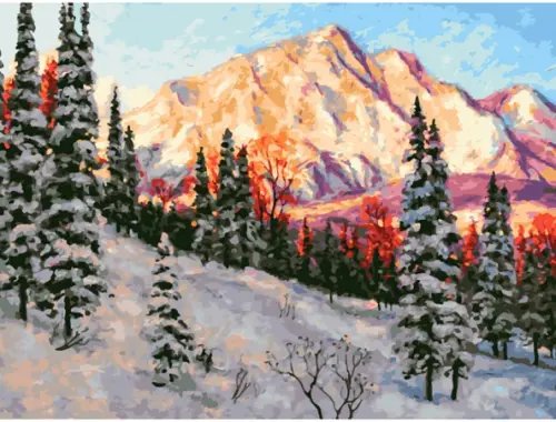 Живопись на холсте. Горные склоны Живопись на холсте. Горные склоны