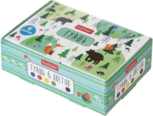 Гуашь Deep Forest, 6 цветов Гуашь Deep Forest, 6 цветов