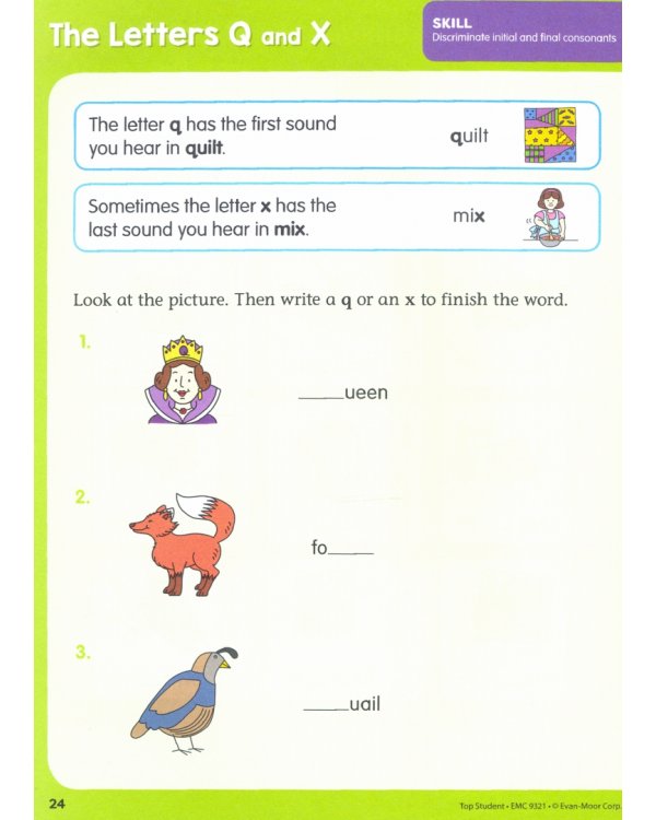 Top Student Workbook. Grade 1