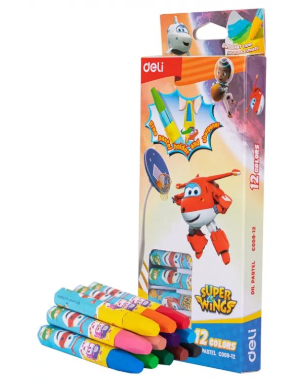 Пастель Super Wings, 12 цветов