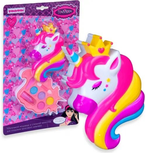 Косметика EvaModa для девочек Набор детской декоративной косметики. Косметичка-Единорог