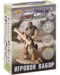 Конструктор 32 детали, разборная фигурка солдата