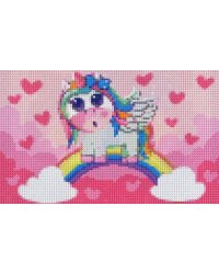 Алмазная мозаика Радужный единорог