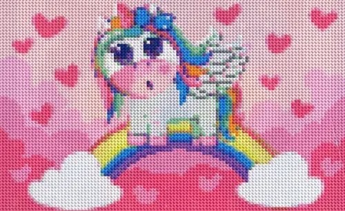 Алмазная мозаика Радужный единорог