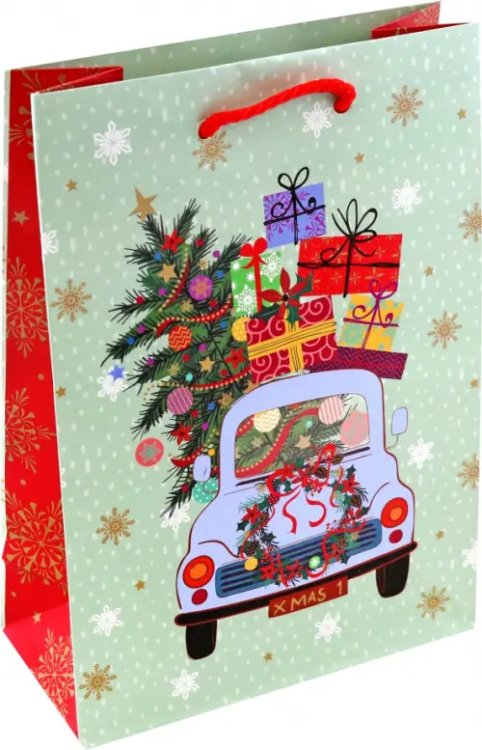 Новогодние подарочные пакеты Пакет новогодний ламинированный
