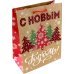 Новогодние подарочные пакеты Пакет новогодний ламинированный, крафт