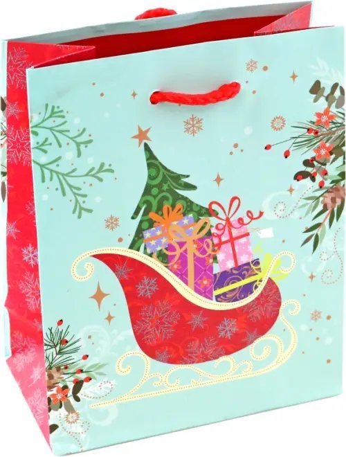 Новогодние подарочные пакеты Пакет новогодний ламинированный