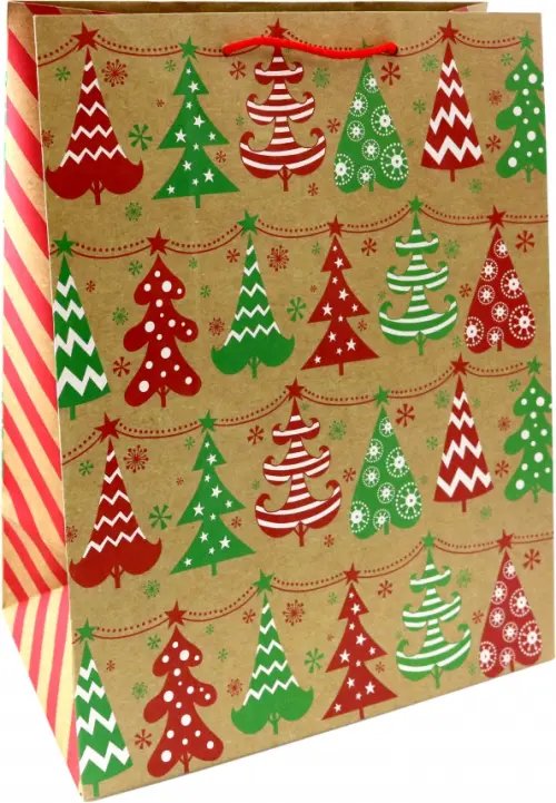 Новогодние подарочные пакеты Пакет новогодний ламинированный, крафт