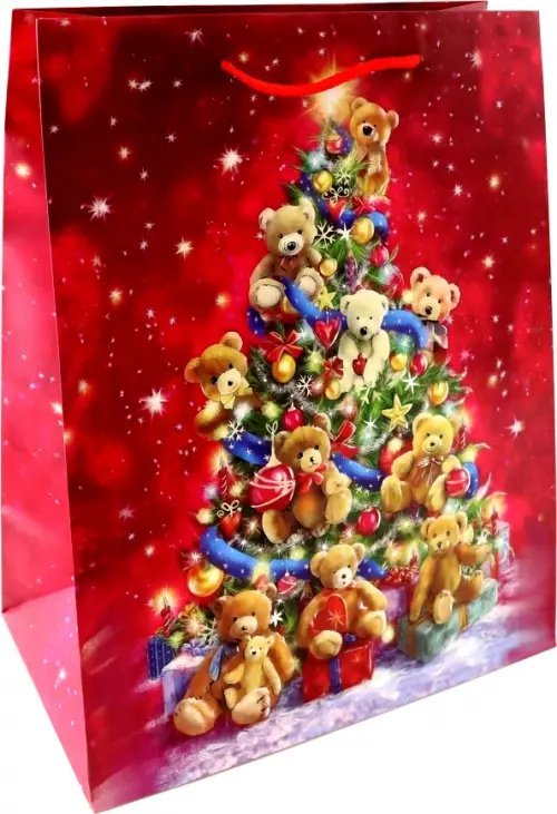 Новогодние подарочные пакеты Пакет новогодний ламинированный