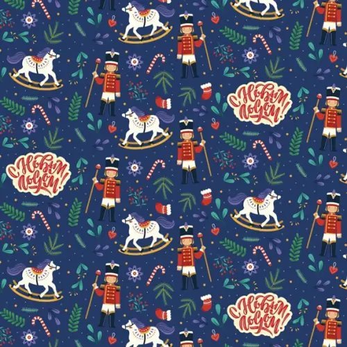 Упаковочная бумага новогодняя Бумага Новогодние эмоции