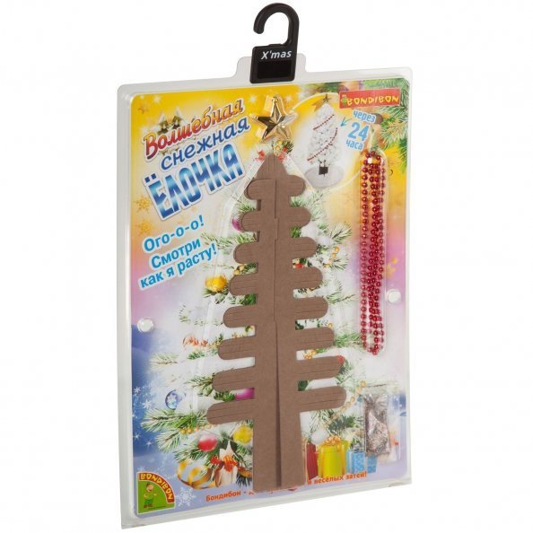 Растущие кристаллы Bondibon Набор для выращивания кристаллов. Волшебная снежная Ёлочка, 25 см