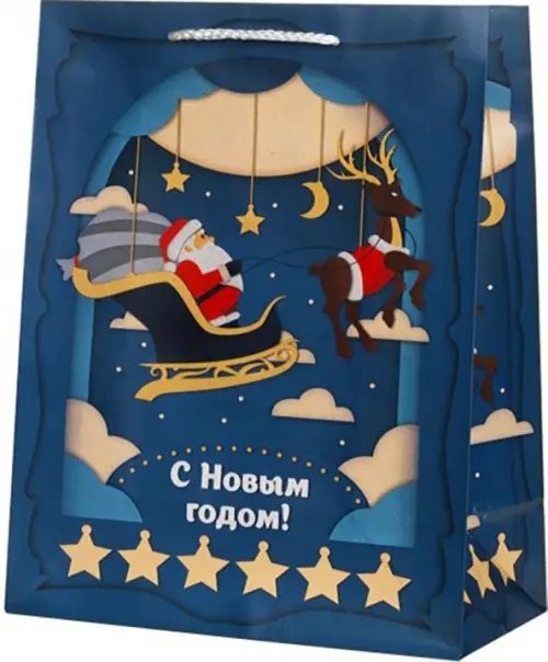 Пакет Дед Мороз в санях