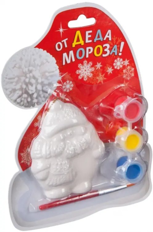 Керамические елочные украшения Bondibon Елочное украшение Дед Мороз. Шапка Деда Мороза