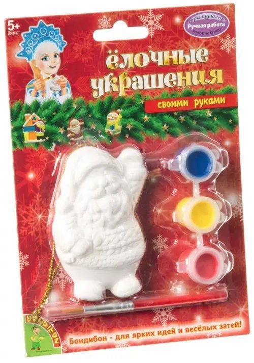 Наборы для творчества Новогодние Bondibon Набор для творчества "Елочные украшения. Дед Мороз" (ВВ1663)