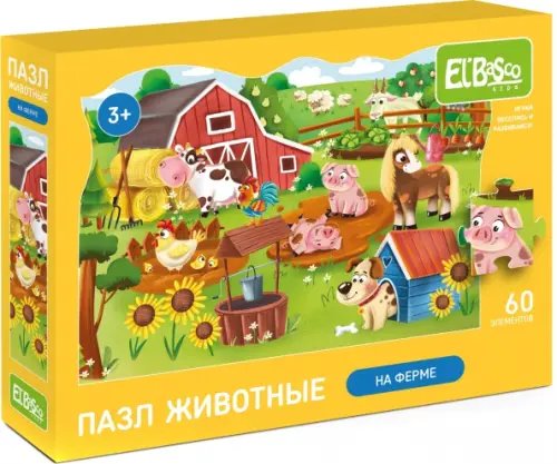 Пазл На ферме, 60 элементов