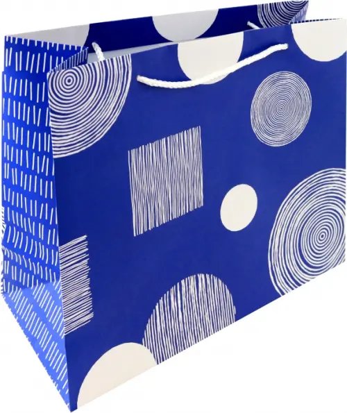 Бумажные пакеты Пакет Абстракция, синий