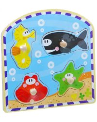 Рамка-вкладыш Морские животные. Кит, звезда