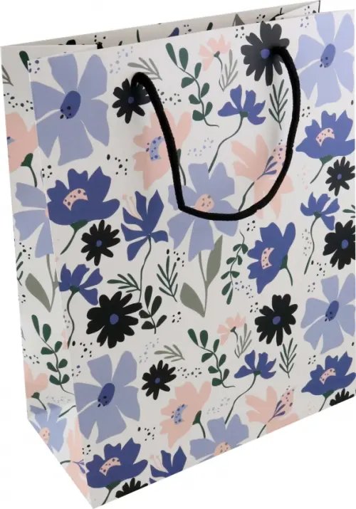 Пакет подарочный Sent, синие цветы