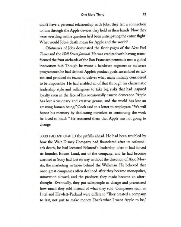 After Steve. How Apple became a Trillion-Dollar Company and Lost Its Soul
