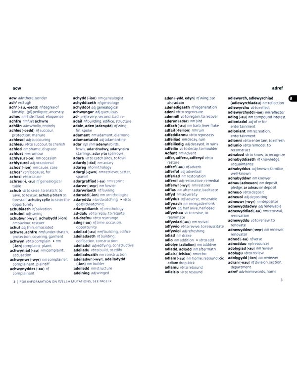 Welsh Gem Dictionary