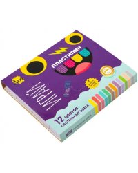 Пластилин Играй, 12 цветов, пастель